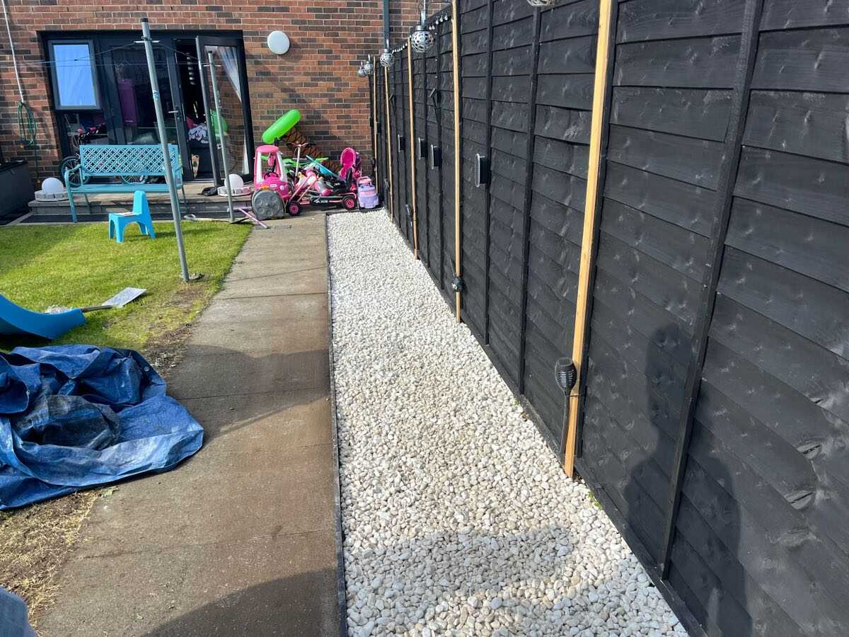 Garden border transformed with a new decorative stone path